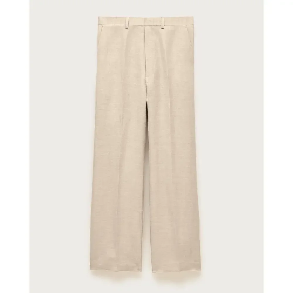 NWT J Crew Crosby Classic-Fit Suit Pant in Irish Cotton-Linen Blend 36 x 34